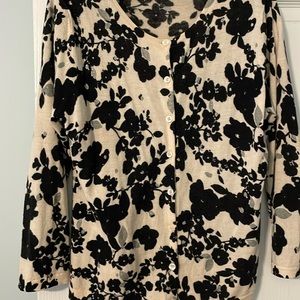 Garnet Hill merino wool cardigan sweater